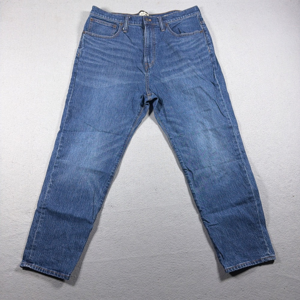 Madwell Vintage‎ Taper Jeans Men 36x30 Slim Fit Medium Blue Denim Pants Dadcore